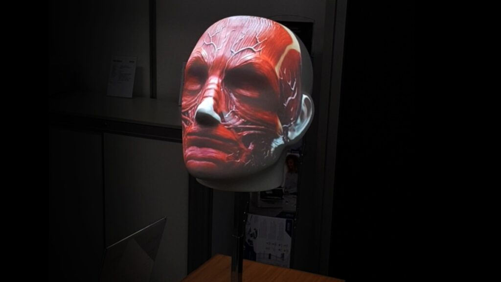 mld 3D Projection Mapping Videomapping auf Büste